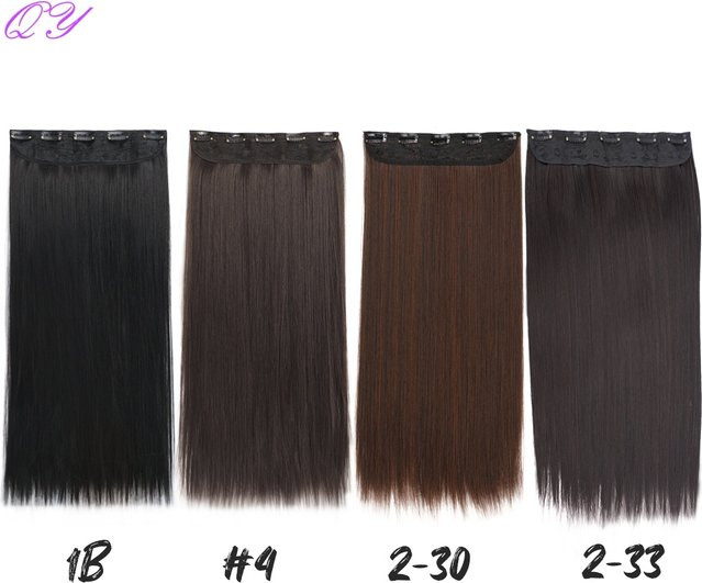 IQRYR WIG Haarverlängerungsperücke, synthetisch, schwarzbraun, Damen - Bild 1