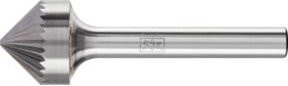 PFERD Hartmetall Frässtift Kegelsenker KSK 90 Grad Ø 16 x 8 mm Schaft-Ø 6 mm Z3 universal mittel silber - Bild 1