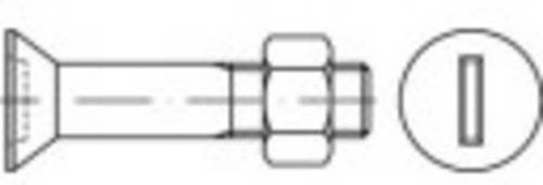 TOOLCRAFT Senkschrauben M12 mit Schlitz DIN 7969 aus Stahl, galvanisch verzinkt, Silber, 100 Stück, Länge: 55 mm - Bild 1