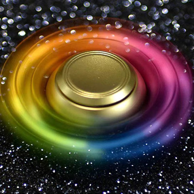Soulbao Metall Fidget Spinner mit sechs bunten Perlen als sensorisches Spielzeug zur Stressbewältigung und Entspannung für Erwachsene und Kinder - Bild 4