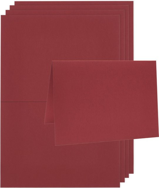Rico Design Paper Poetry Luxury Karten B6 Weinrot - Bild 1