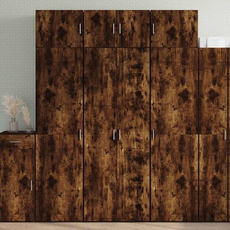 Highboard vidaxl in Räuchereiche, Braun, B/T/H: 70 x 42,5 x 185 cm - Bild 1