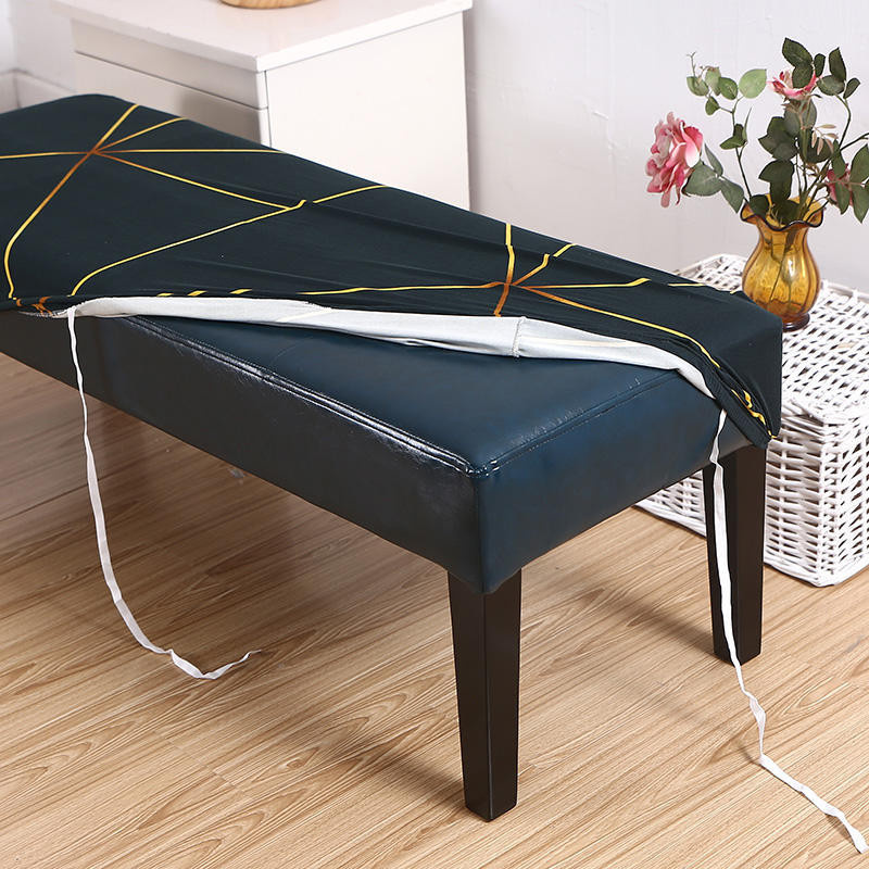 Schmutzabweisender Stretch-Bankbezug mit Grafikprint in Multicolour für Esszimmer und Wohnzimmer - Bild 5