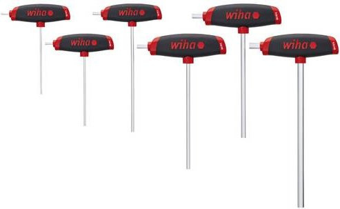 Wiha Stiftschlüssel-Set ComfortGrip mit Quergriff, 6-teilig, Sechskant, Farbe: Silber - Bild 1