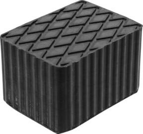 BGS Gummiauflage 7008 für Hebebühnen in Schwarz, B/T/H: 16,0 x 12,0 x 10,0 cm - Bild 1