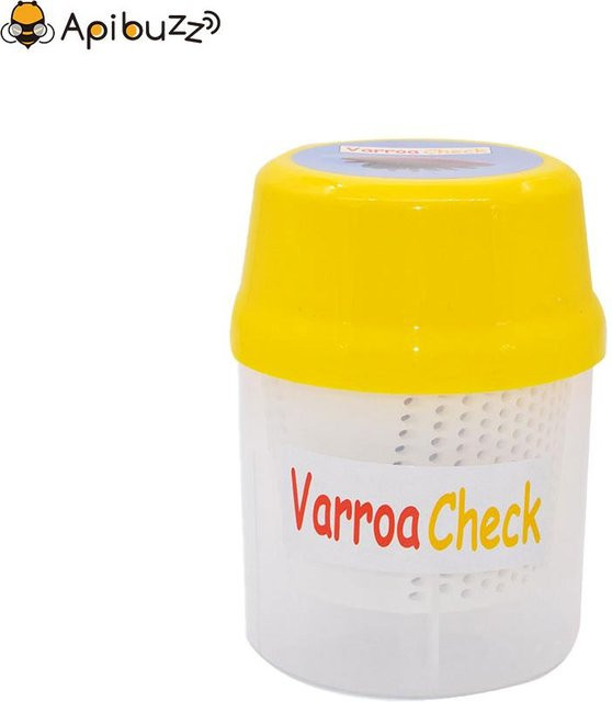 Apibuzz Beehive Varroa-Milben-Check-Testflasche aus Kunststoff in Weiß und Transparent zur einfachen Varroa-Überprüfung für die Imkerei - Bild 1