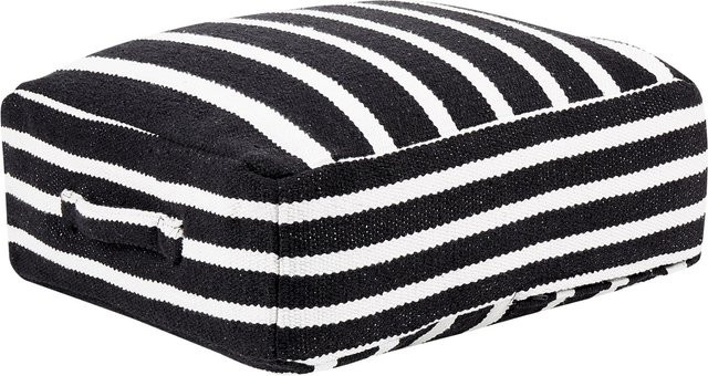 Beliani Bodenkissen SETTAT Schwarz Weiss, B/T/H: 50 x 50 x 20 cm - Bild 1