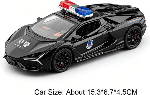 Aventador Hellcat Polizeiauto, Diecast Modell, 1:32, mit Licht und Sound, ab 14 Jahren - Bild 1