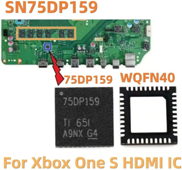 TDP158 75DP159 HDMI IC Retimer Chipsatz für Xbox One X und Xbox One S, WQFN40, 5 x 5 mm - Bild 1