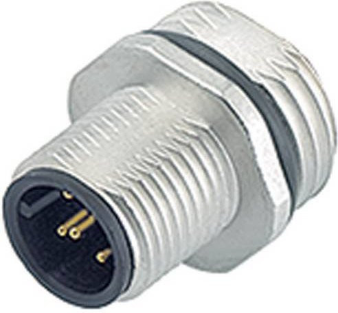 Binder 09-3441-77-05 Sensor-Aktor-Einbausteckverbinder M12 Stecker gerade, 5 Polzahl, silber - Bild 1