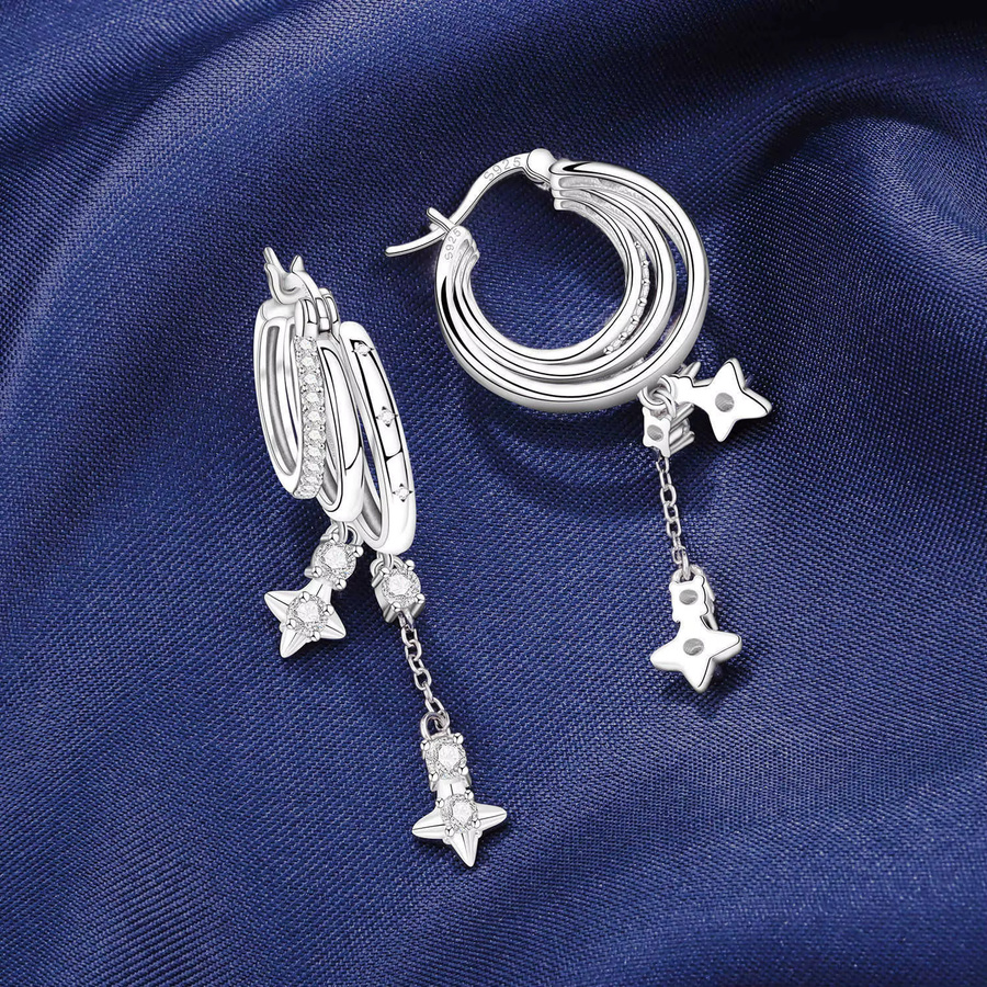 Orstarry Ohrringe, 925 Silber, Zirkonia, Damen - Bild 2