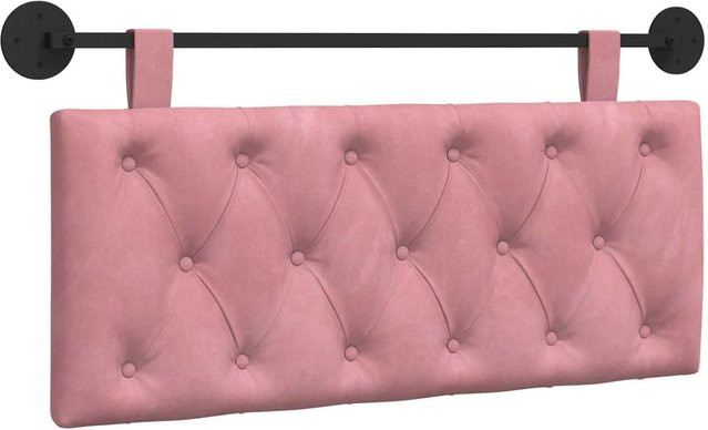 vidaXL Wandmontiertes Polsterpaneel aus Samt in Rosa, B/H/T: 110 x 55 x 7 cm - Bild 1