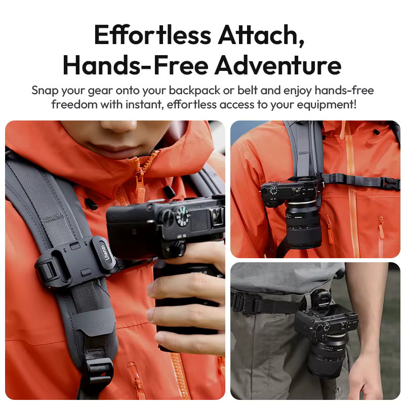 Ulanzi UKA07 Rucksack-Schnellwechselsatz in Schwarz, kompatibel mit dem Uka Arca-Swiss Schnellwechselsystem für DSLR-Kameras - Bild 2