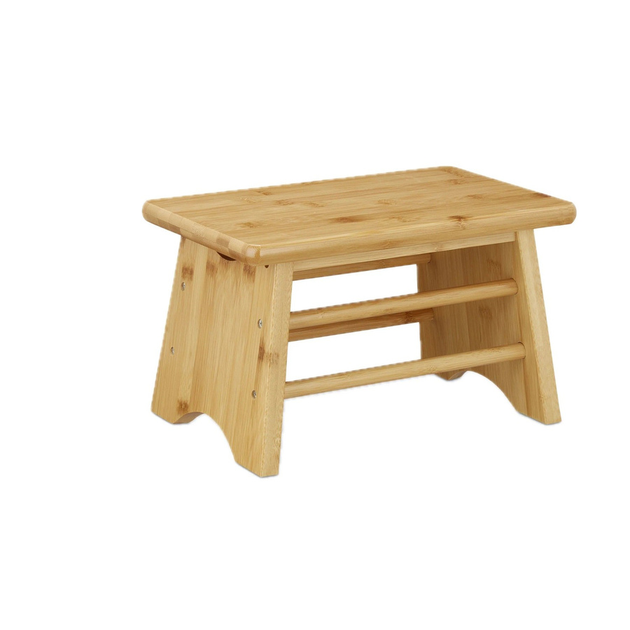 Relaxdays Fußbank aus Bambus Natur B/T/H: 33 x 20 x 21,5 cm - Bild 2