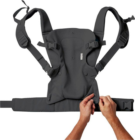 Infantino Babytrage Flip Light & Airy 4in1 Mesh in Schwarz mit reflektierenden Elementen