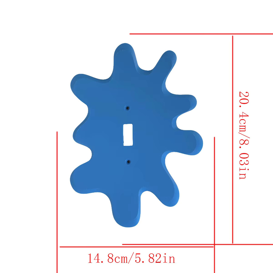 Dekoratives Schalterpanel in blauer Zementoptik für deine kreative Schalttafeldekoration, B/H: 20,4 x 14,8 cm - Bild 2
