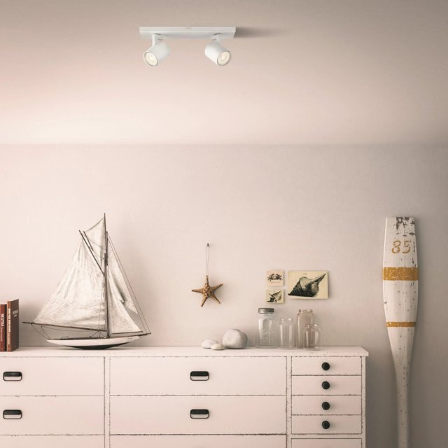 Philips LED-Deckenstrahler Runner 2-flammig Weiß mit GU10 Leuchtmitteln - Bild 1