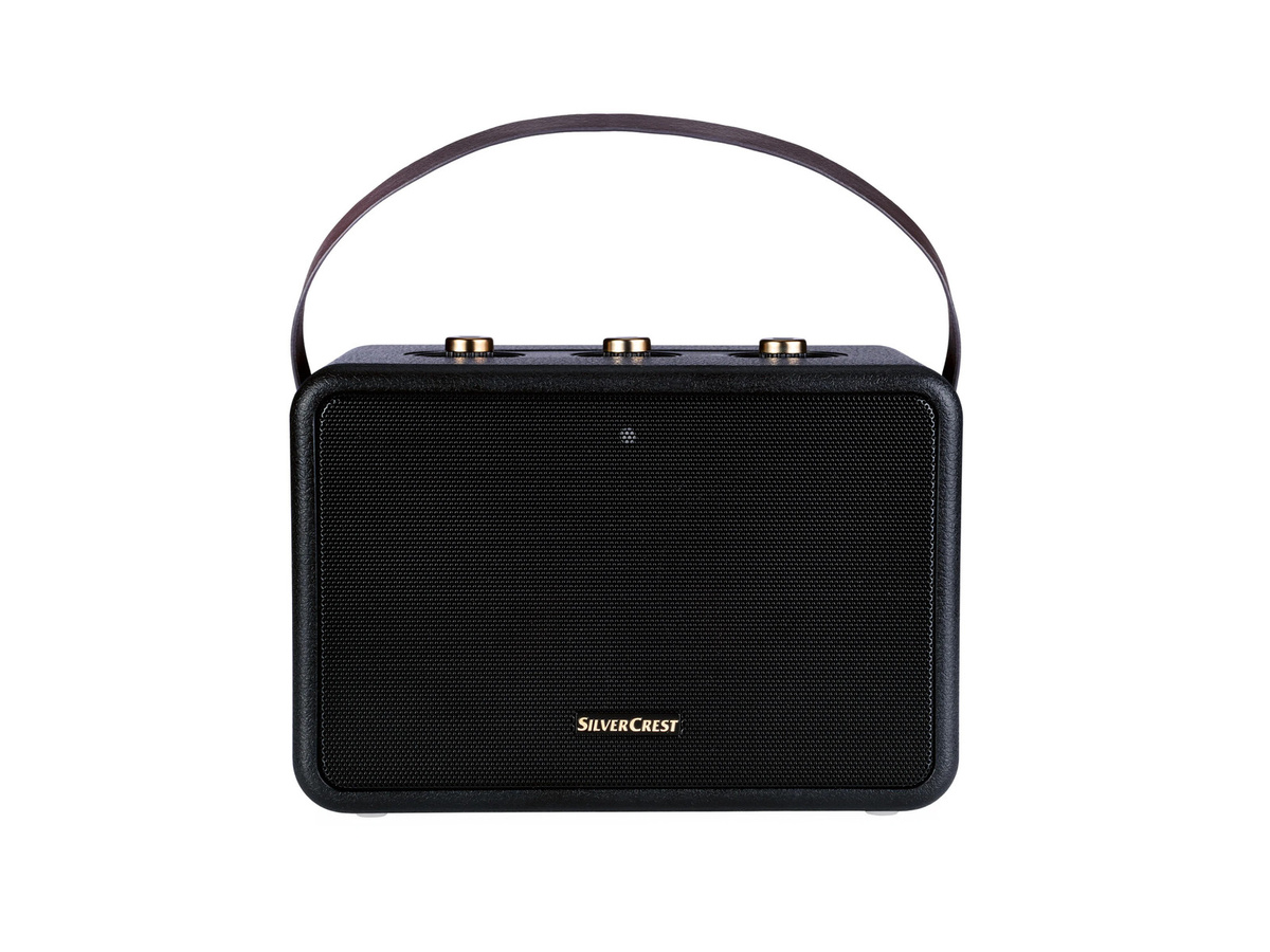 SILVERCREST Bluetooth Lautsprecher Retro in Schwarz mit Trageschlaufe - Bild 2