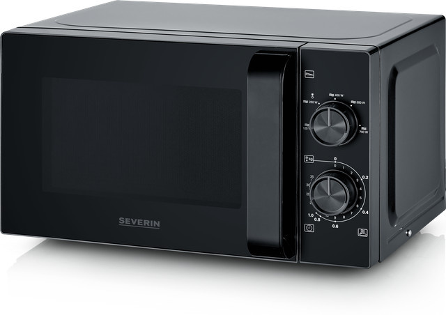 Severin Mikrowelle MW 7790 in Schwarz mit Edelstahl und Timerfunktion - Bild 1
