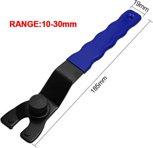 SHRER TOOLS Verstellbarer Winkelschleifer Zubehörschlüssel aus Kunststoff in Blau - Bild 1