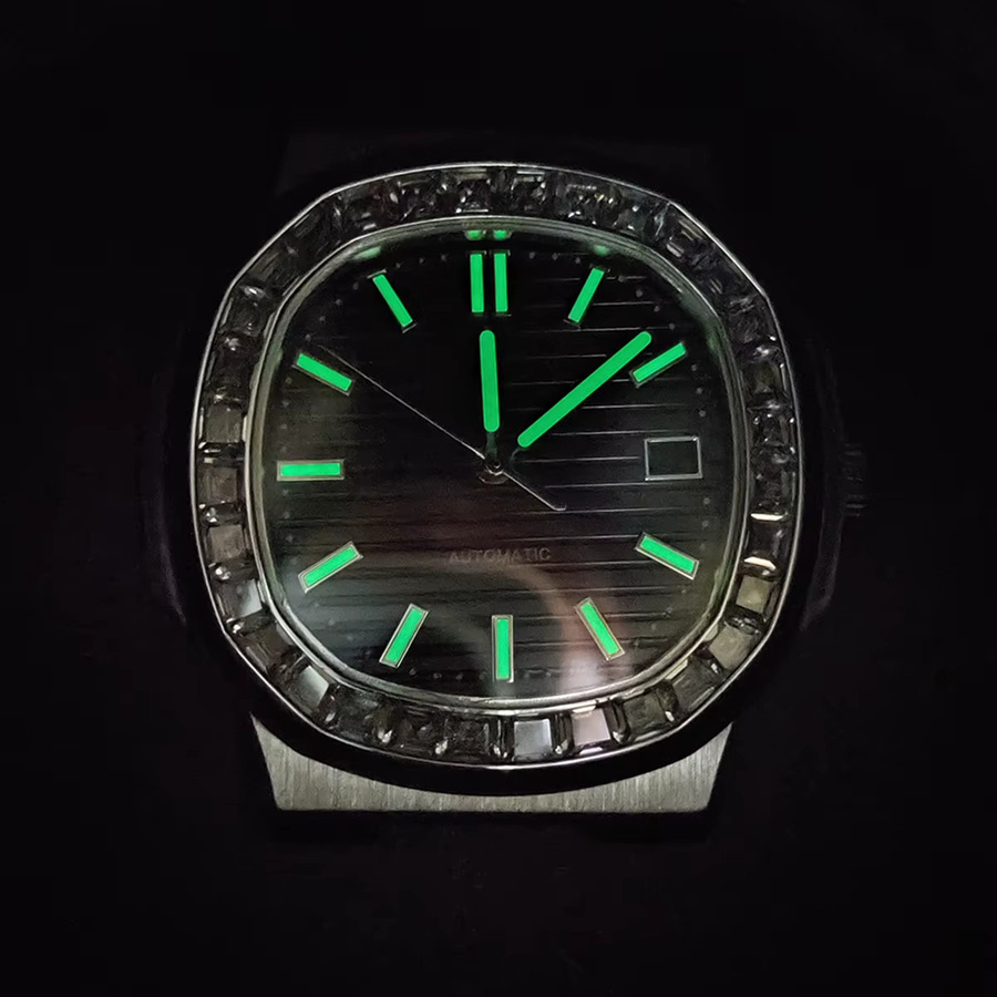 OUMASHI Uhrengehäuse Edelstahl, Diamant, 39 mm, Weiß - Bild 3