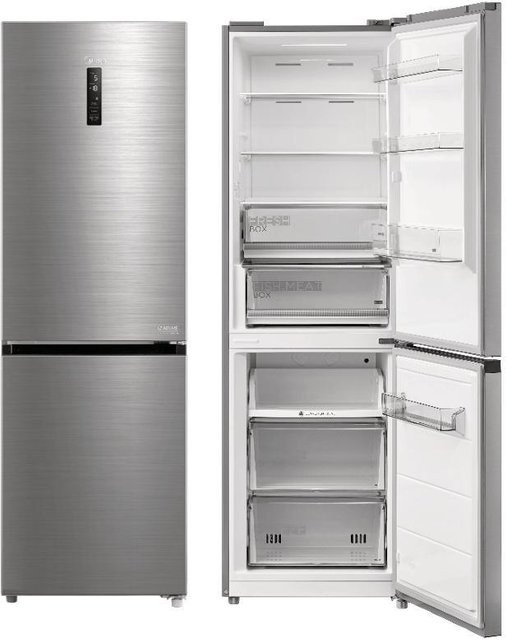 Midea Kühl-Gefrier-Kombination MDRB470MGA46O in Silber mit No-Frost und Dynamic Cooling - Bild 1