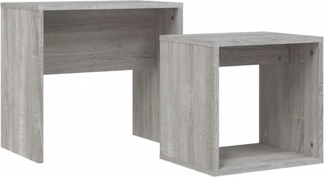 vidaXL Satztische 2er Set Sonoma Grau aus Holzwerkstoff im modernen Design, B/T/H: 45 x 30 x 30 cm und 300 x 45 x 30 cm - Bild 1