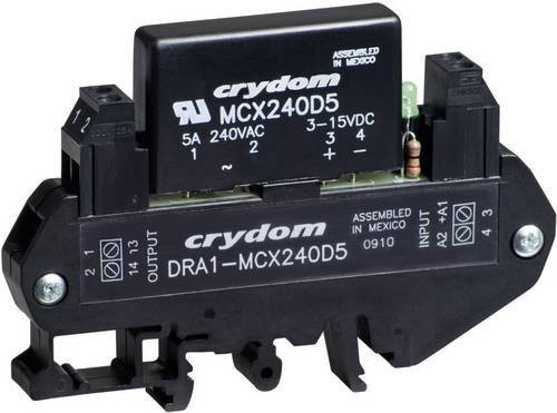 Crydom Halbleiterrelais DRA1-MCXE380D5 in Schwarz, 5A, max. Schaltspannung 530 V/AC, nullspannungsschaltend - Bild 1