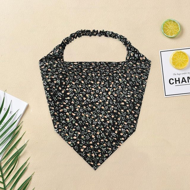 YEJET-clothing Stirnband, gehäkelt, Blumen, schwarz, Damen - Bild 1