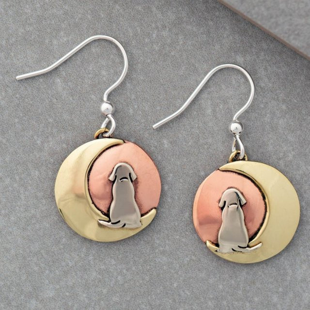 YoYo Ohrringe, Hunde-Mond-Tropfen, Bicolor, Damen - Bild 1