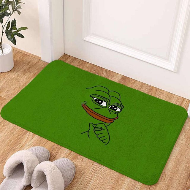 Beast Kingdom P-Pepe The F-Frog Teppich, grüne Antirutschmatte für Badezimmer und Eingangsbereich, B/T: 60 x 40 cm - Bild 1