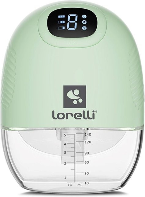Lorelli elektrische Milchpumpe Alice in Grün mit 140 ml Fassungsvermögen, 9 Stufen, 3 Modi, LED-Anzeige und USB-Anschluss - Bild 1