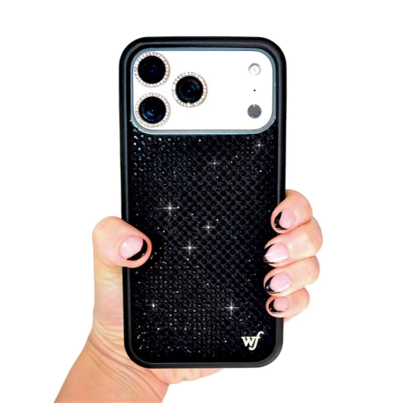 Wildflower 3D Flash Drill Strass Handyhülle für iPhone 17 16 15 14 13 12 Pro Max Plus mit glänzenden Diamanten und stoßfestem Schutz - Bild 4