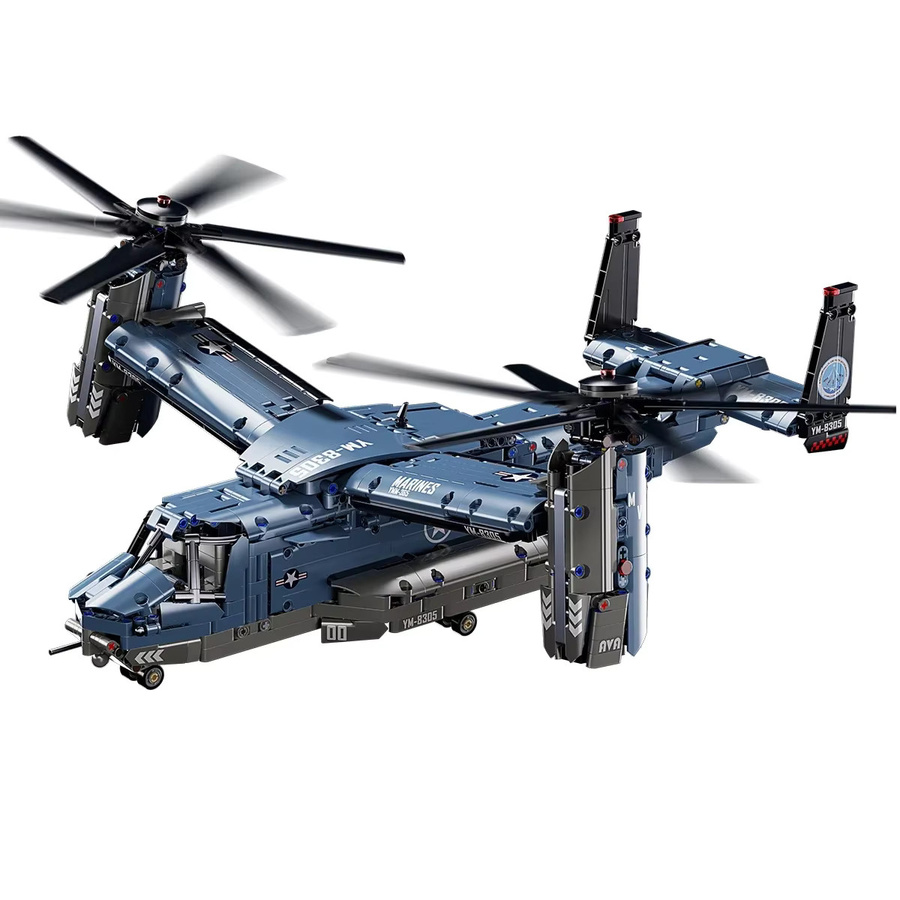 TOYLINX Militär V-22 Osprey Tiltrotor Bausteine Set, Flugzeug Modell - Bild 4