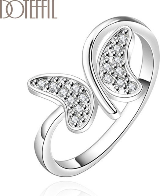 DOTEFFIL Ring Schmetterling, Silber, Zirkonia, Damen - Bild 1