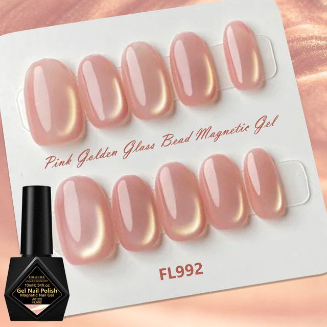 Four Lily Nagellack, Rosa-Goldener, 10 ml, Glänzend - Bild 1