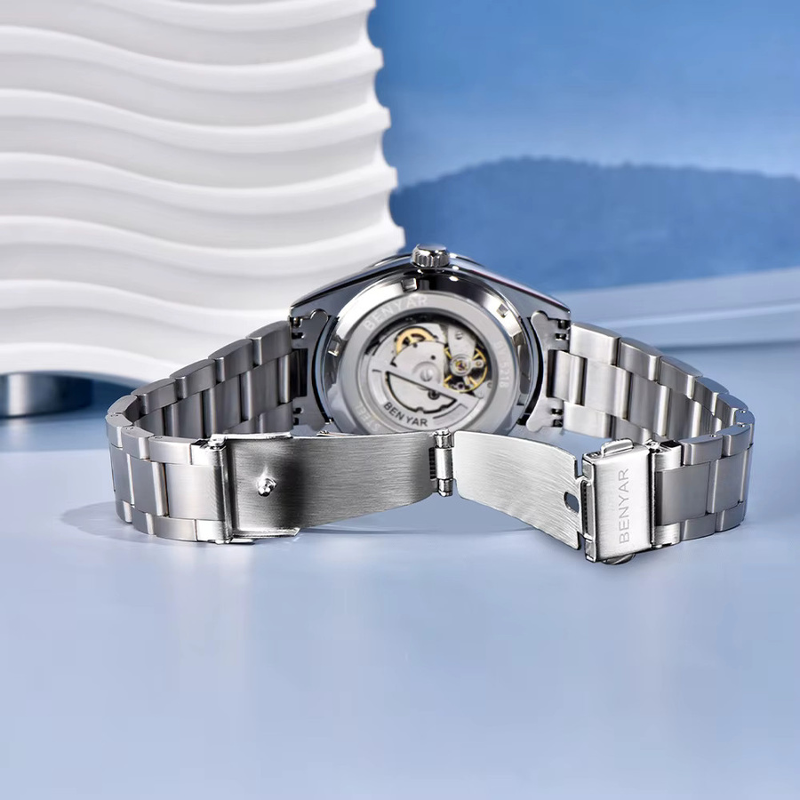 PAGANI DESIGN Armbanduhr, Automatik, Edelstahl, Herren, weiß, schwarz - Bild 5