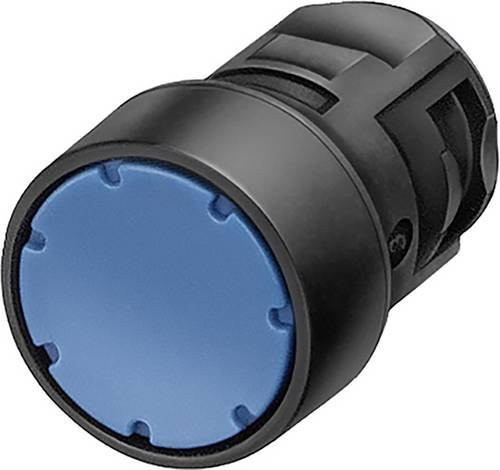 Siemens Leuchtdrucktaster 3SB2001-0AF01 mit flachem Betätiger, Frontring aus Kunststoff, Farben: Schwarz und Blau - Bild 1