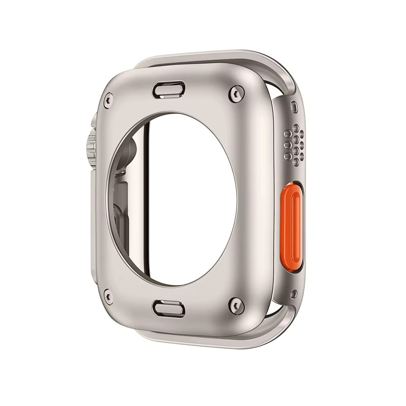 HUBANDE Silikonarmband + Hülle für Apple Watch, Silber, Unisex - Bild 2