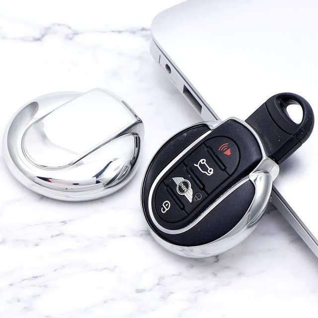 GearUp AutoMoto TPU Schlüsseltaschenabdeckung für BMW Mini Cooper Autoschlüssel in Silber - Bild 1