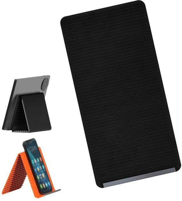 Flexibler und faltbarer Silikon-Handy-Ständer von Discover Intime in Schwarz – Tragbarer und verstellbarer Universallhalter für Smartphone, Tablet und Laptop für Büro, Reise oder Bett - Bild 1
