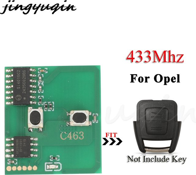 Jingyuqin 2-Tasten Autofernbedienung Schaltplatine 434MHz für Opel Zafira Astra G A Fod 93176615 in Grün - Bild 1