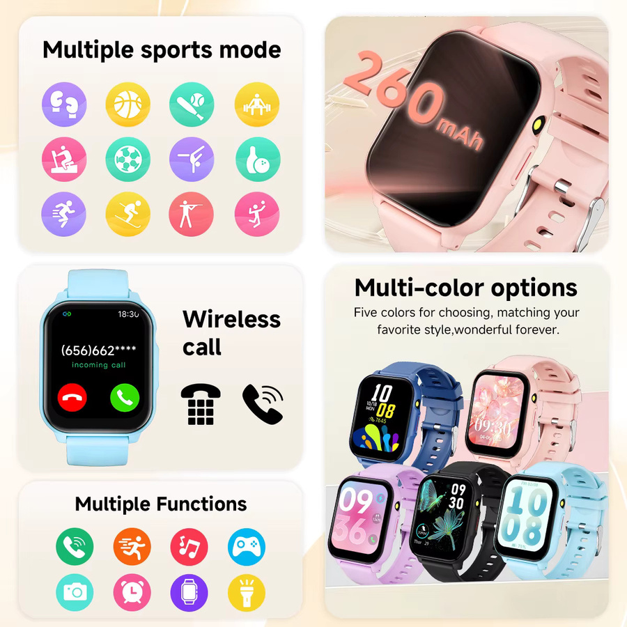 SIMSONLAB Smartwatch, 1,83 Zoll, Schwarz, Kunststoff, Silikon, Unisex - Bild 3