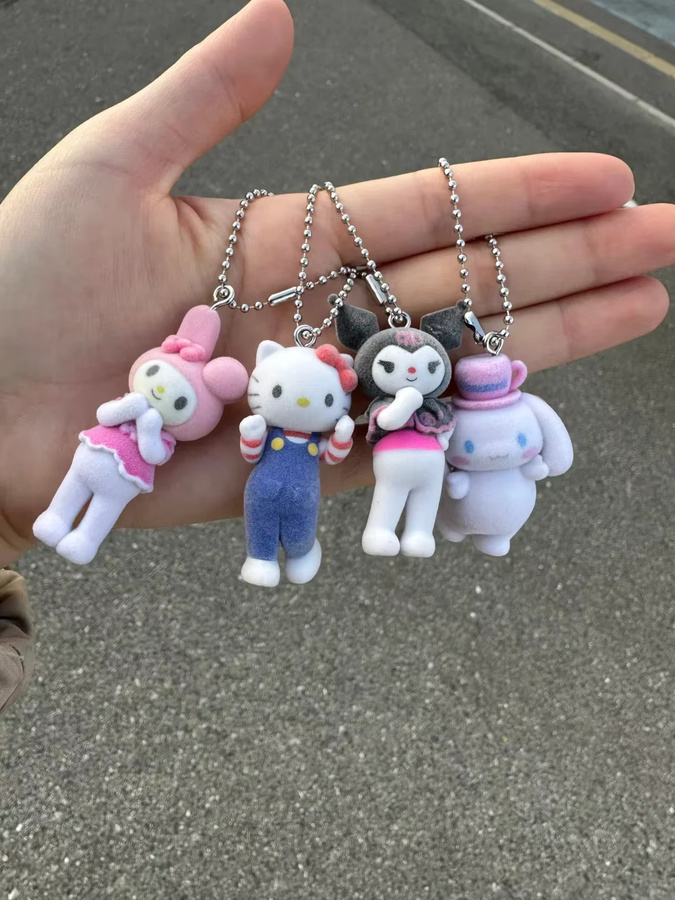 Sanrio KT Cat Live-Show Langbeiniger Schlüsselanhänger Blind Box, Kuromi Cinnamoroll, Taschenanhänger - Bild 2