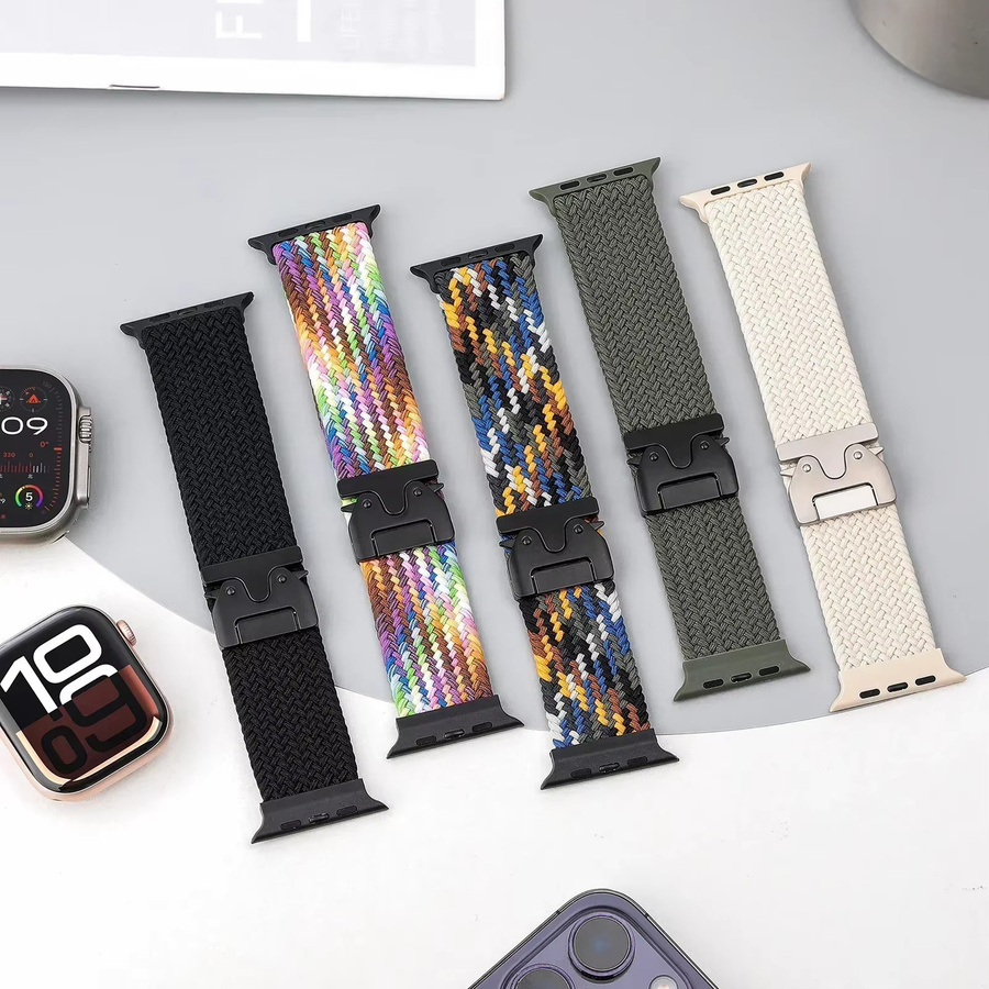 Apple Watch Sportarmband, geflochtenes Nylon, Unisex - Bild 3