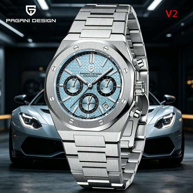 Pagani Design Chronograph, Quarz, Edelstahl, Saphirglas, Herren - Bild 1