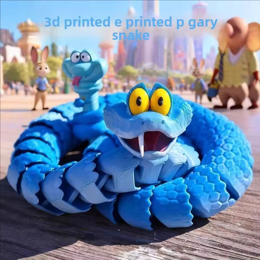 Disney Zootopia 2 Gary Snake, Bewegliche Simulations-Spielzeugschlange, Kunststoff - Bild 4