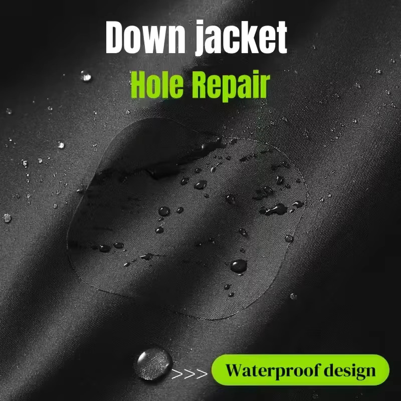 200 cm wasserdichtes Reparaturband aus Nylon in Schwarz als selbstklebende Patches für Kleidung, Daunenjacken, Zelte und Regenschirme - Bild 5