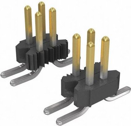 Molex Stiftleiste Standard 2 Reihen in Schwarz und Gold - Bild 1