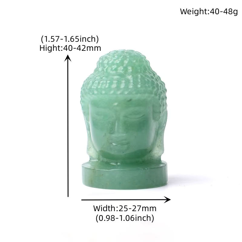 RYCRYSTAL Buddha Figur aus transparentem Naturkristall zur Dekoration und für Reiki-Heilpraktiken - Bild 5
